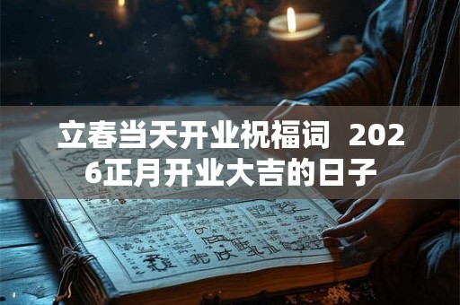 立春当天开业祝福词  2026正月开业大吉的日子