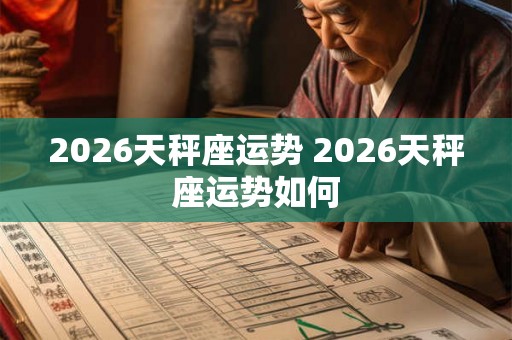 2026天秤座运势 2026天秤座运势如何