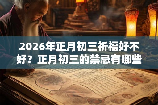 2026年正月初三祈福好不好?正月初三的禁忌有哪些? 2026年正月初三祈福好不好?正月初三的禁忌有哪些?