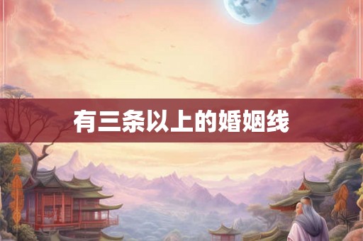 有三条以上的婚姻线