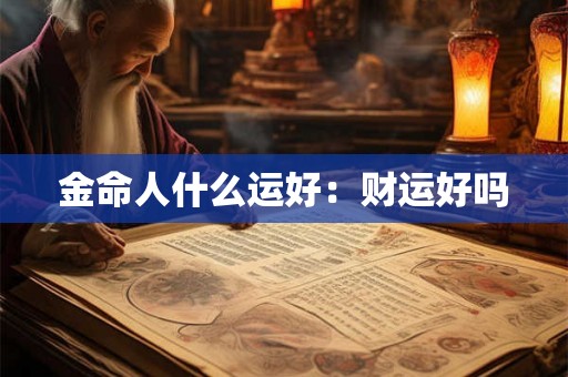 金命人什么运好:财运好吗 金命人什么运好:财运好吗