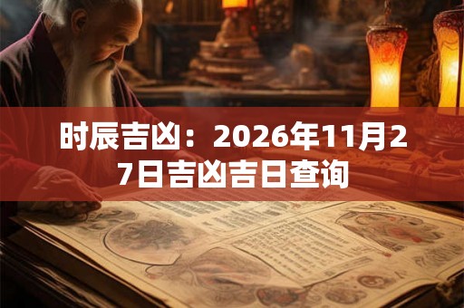 时辰吉凶：2026年11月27日吉凶吉日查询