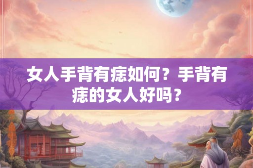 女人手背有痣如何？手背有痣的女人好吗？