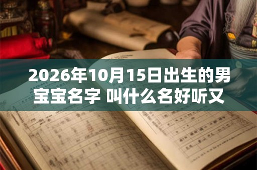 2026年10月15日出生的男宝宝名字 叫什么名好听又吉利 2026年10月15日出生的男宝宝名字 叫什么名好听又吉利