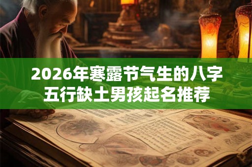 2026年寒露节气生的八字五行缺土男孩起名推荐 2026年寒露节气生的八字五行缺土男孩起名推荐