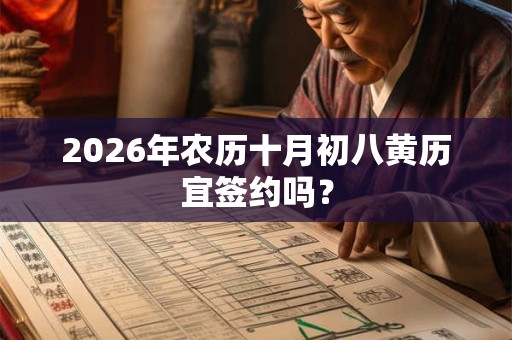 2026年农历十月初八黄历宜签约吗？