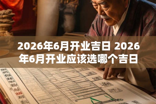 2026年6月开业吉日 2026年6月开业应该选哪个吉日