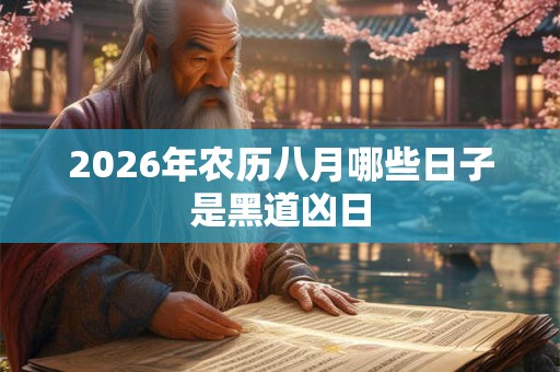 2026年农历八月哪些日子是黑道凶日 2026年农历八月哪些日子是黑道凶日