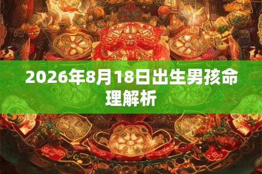 2026年8月18日出生男孩命理解析