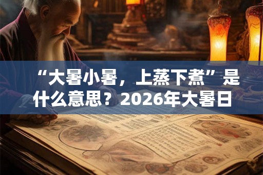 “大暑小暑，上蒸下煮”是什么意思？2026年大暑日子好吗？