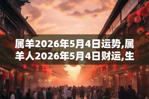 属羊2026年5月4日运势,属羊人2026年5月4日财运,生肖羊2026年5月4日运势