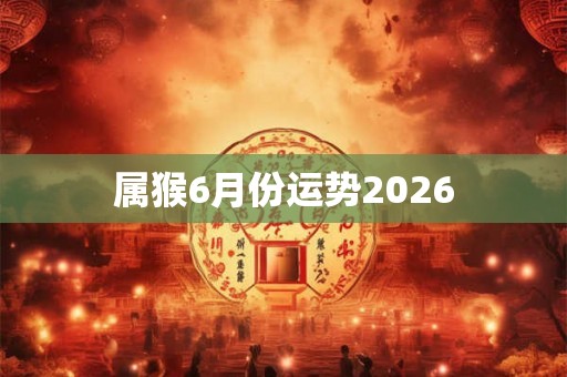 属猴6月份运势2026