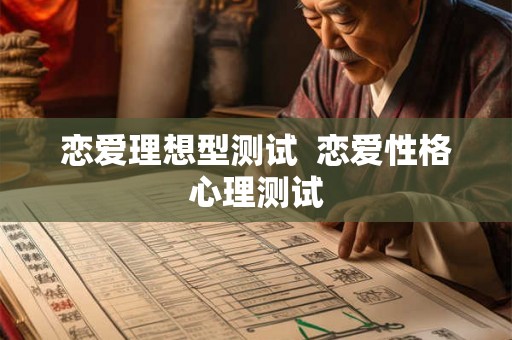 恋爱理想型测试  恋爱性格心理测试