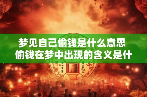 梦见自己偷钱是什么意思 偷钱在梦中出现的含义是什么 梦见自己偷钱是什么意思 偷钱在梦中出现的含义是什么