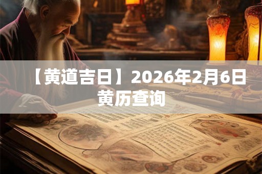 【黄道吉日】2026年2月6日黄历查询