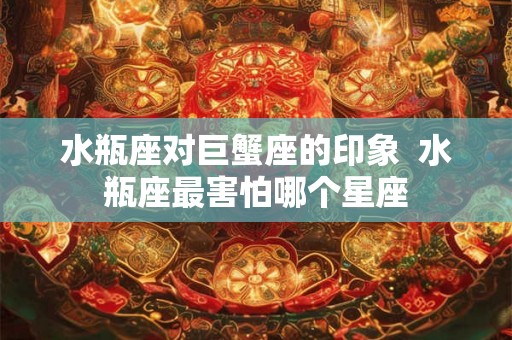 水瓶座对巨蟹座的印象  水瓶座最害怕哪个星座