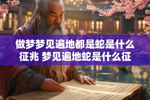 做梦梦见遍地都是蛇是什么征兆 梦见遍地蛇是什么征兆