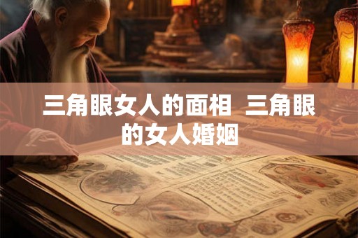 三角眼女人的面相  三角眼的女人婚姻