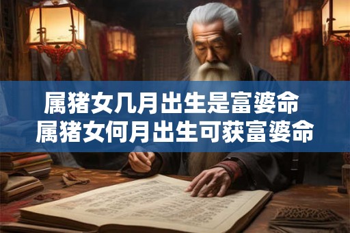属猪女几月出生是富婆命 属猪女何月出生可获富婆命