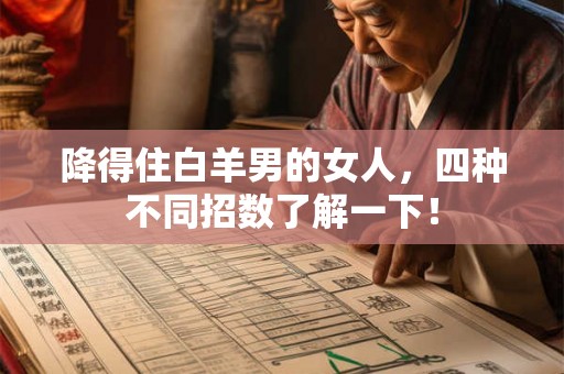 降得住白羊男的女人，四种不同招数了解一下！