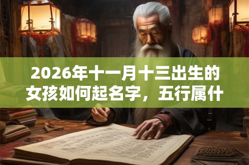 2026年十一月十三出生的女孩如何起名字，五行属什么