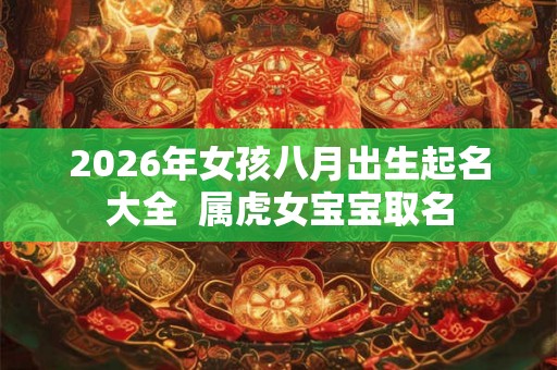 2026年女孩八月出生起名大全 属虎女宝宝取名 2026年女孩八月出生起名大全 属虎女宝宝取名