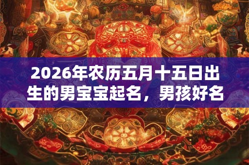 2026年农历五月十五日出生的男宝宝起名，男孩好名字取名大全
