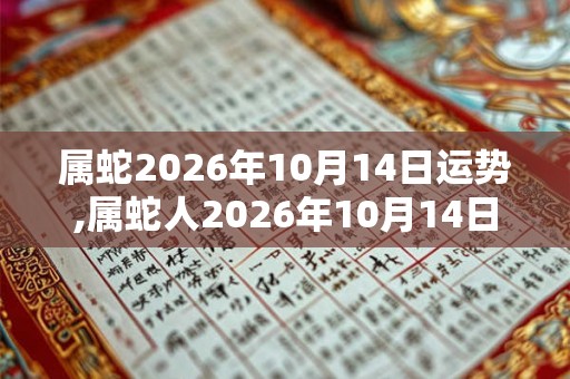 属蛇2026年10月14日运势,属蛇人2026年10月14日财运,生肖蛇2026年10月14日运势 属蛇2026年10月14日运势,属蛇人2026年10月14日财运,生肖蛇2026年10月14日运势