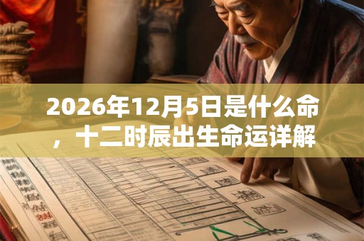 2026年12月5日是什么命，十二时辰出生命运详解