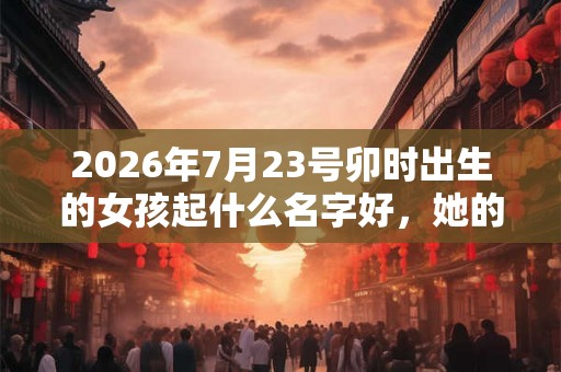 2026年7月23号卯时出生的女孩起什么名字好，她的五行是什么？