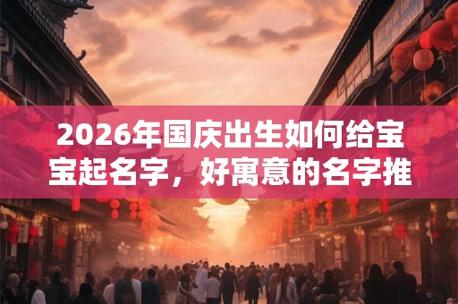 2026年国庆出生如何给宝宝起名字,好寓意的名字推荐 2026年国庆出生如何给宝宝起名字,好寓意的名字推荐