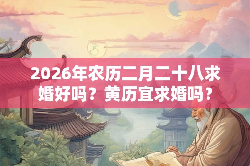 2026年农历二月二十八求婚好吗?黄历宜求婚吗? 2026年农历二月二十八求婚好吗?黄历宜求婚吗?