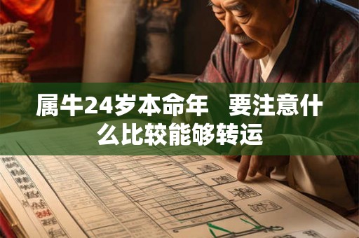 属牛24岁本命年   要注意什么比较能够转运