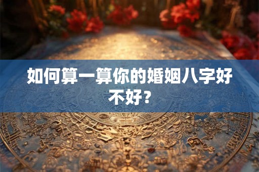 如何算一算你的婚姻八字好不好？