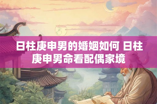 日柱庚申男的婚姻如何 日柱庚申男命看配偶家境