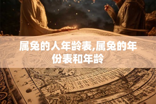 属兔的人年龄表,属兔的年份表和年龄