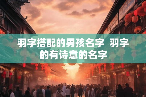 羽字搭配的男孩名字  羽字的有诗意的名字