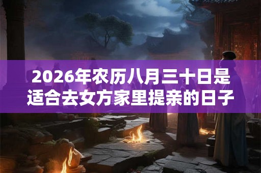 2026年农历八月三十日是适合去女方家里提亲的日子吗？