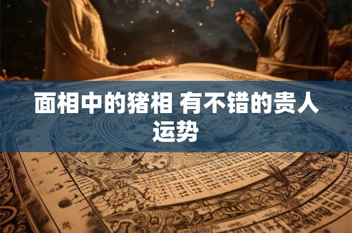 面相中的猪相 有不错的贵人运势 面相中的猪相 有不错的贵人运势
