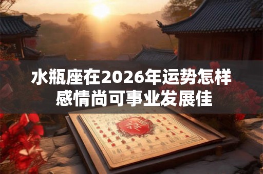 水瓶座在2026年运势怎样 感情尚可事业发展佳