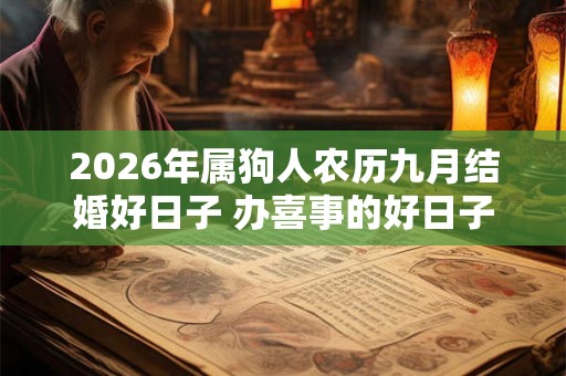2026年属狗人农历九月结婚好日子 办喜事的好日子