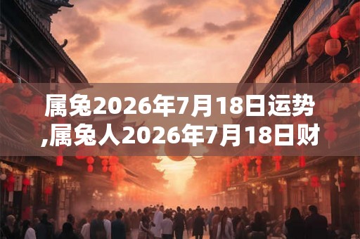 属兔2026年7月18日运势,属兔人2026年7月18日财运,生肖兔2026年7月18日运势