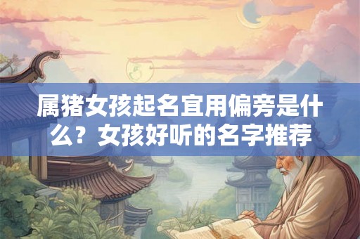 属猪女孩起名宜用偏旁是什么？女孩好听的名字推荐