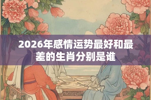 2026年感情运势最好和最差的生肖分别是谁 2026年感情运势最好和最差的生肖分别是谁