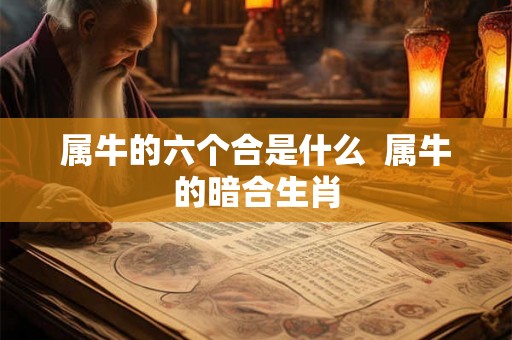 属牛的六个合是什么 属牛的暗合生肖 属牛的六个合是什么 属牛的暗合生肖
