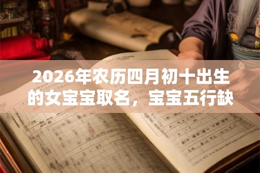 2026年农历四月初十出生的女宝宝取名，宝宝五行缺什么？