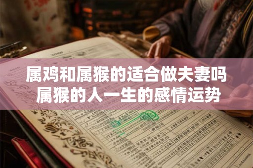 属鸡和属猴的适合做夫妻吗 属猴的人一生的感情运势怎么样
