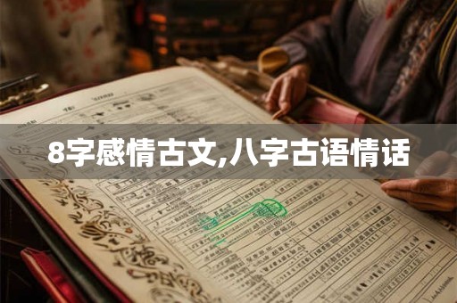 8字感情古文,八字古语情话