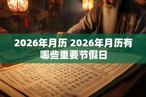 2026年月历 2026年月历有哪些重要节假日 2026年月历 2026年月历有哪些重要节假日