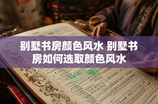 别墅书房颜色风水 别墅书房如何选取颜色风水